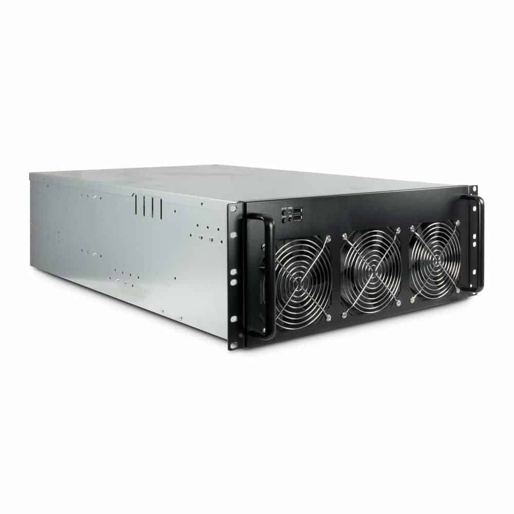 IPC Server 4W2 4U Server AI/Mining Case upto 8 GPU w/o PSU